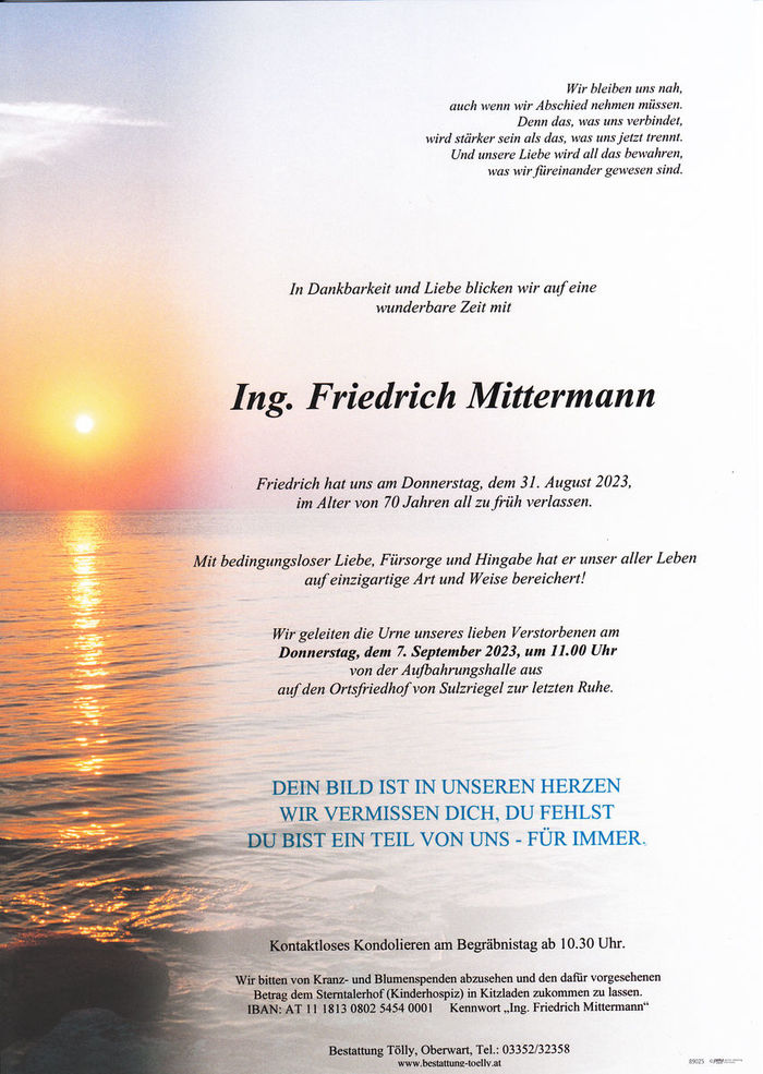 Parte Ing. Friedrich Mittermann