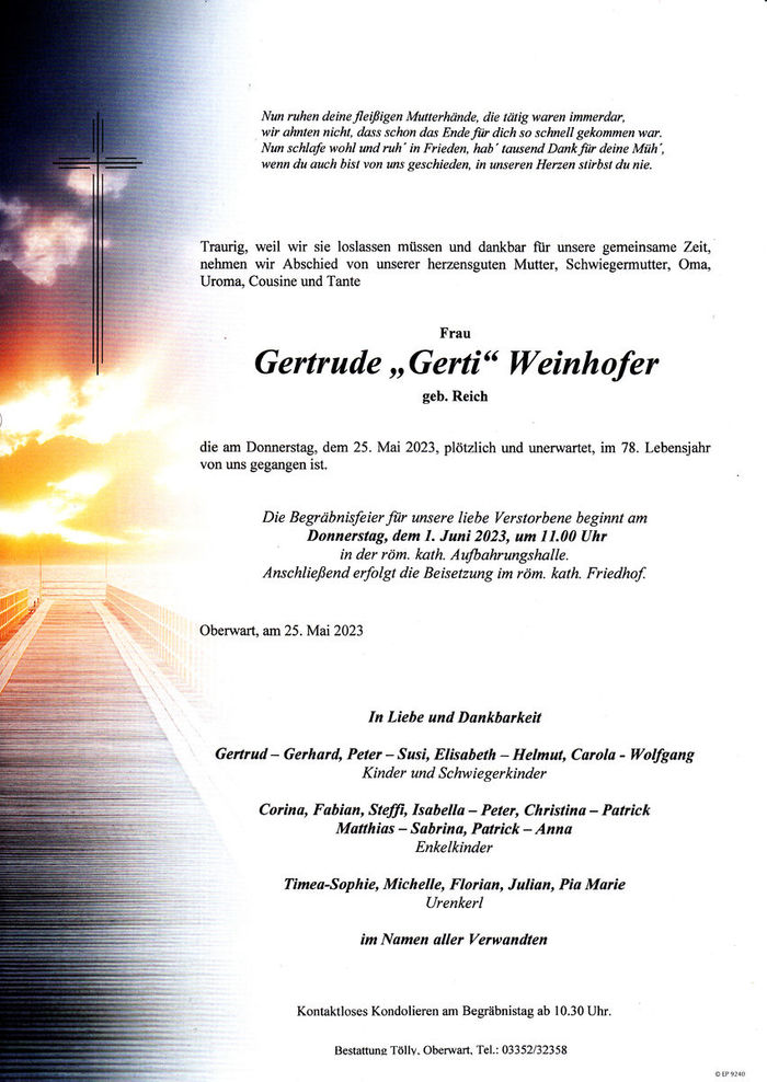 Parte Gertrude "Gerti" Weinhofer