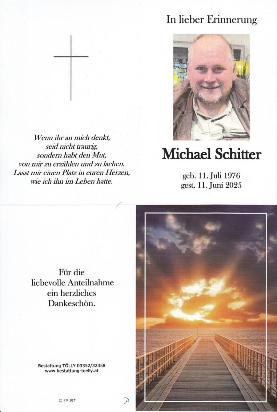 Gedenkkarte Michael Schitter