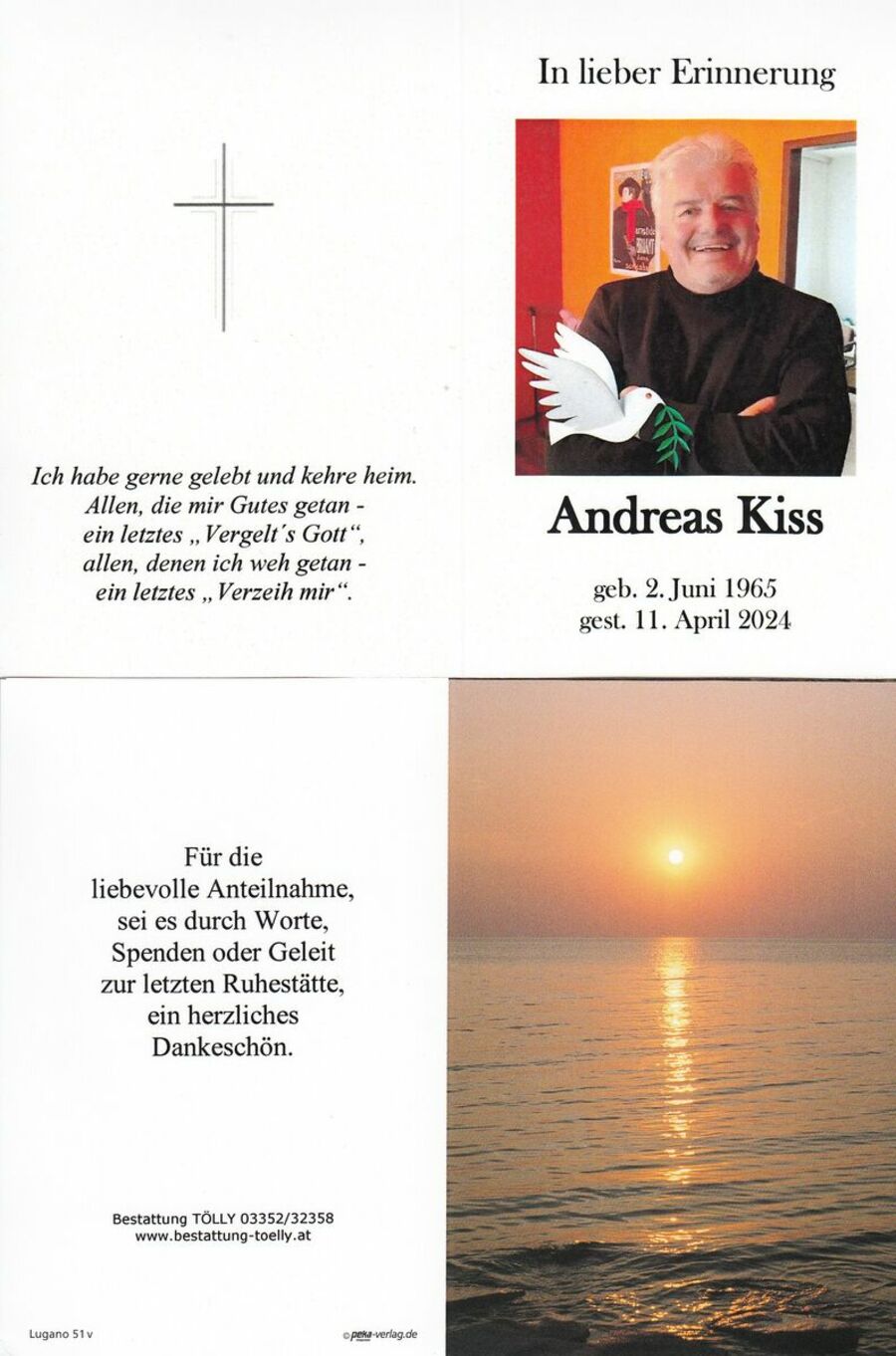 Gedenkkarte Andreas Kiss